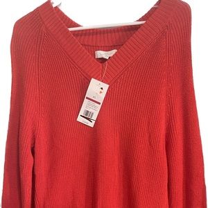 NEW DIRECTIONS XS ORANGE SWEATER